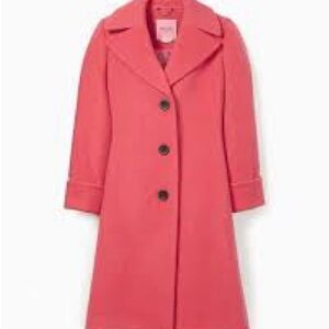 Kate Spade Brushed Wool Pink Coat